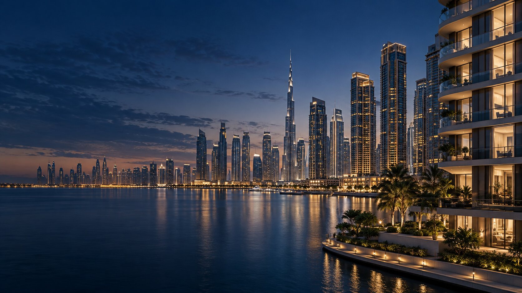 Dubai waterfront skyline