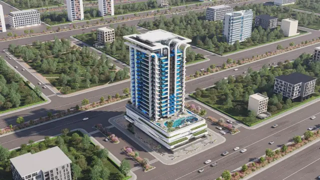 SAMANA Manhattan 2 — مشهد جوي للمشروع