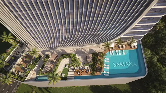 SAMANA Business Hub — مشهد جوي للمشروع