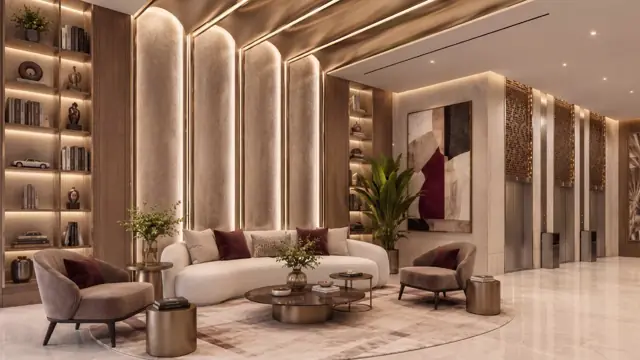SAMANA Portside At Downtown Jebel Ali — ردهة المبنى
