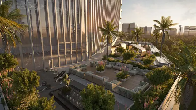 SAMANA Business Hub — حدائق منسقة