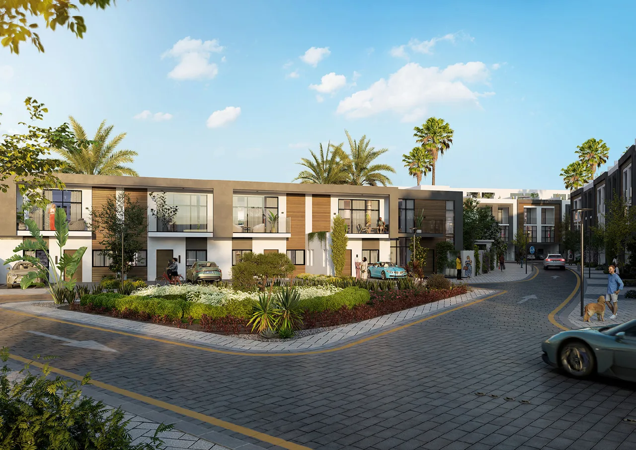 Townhouse streetscape — Verdana Three