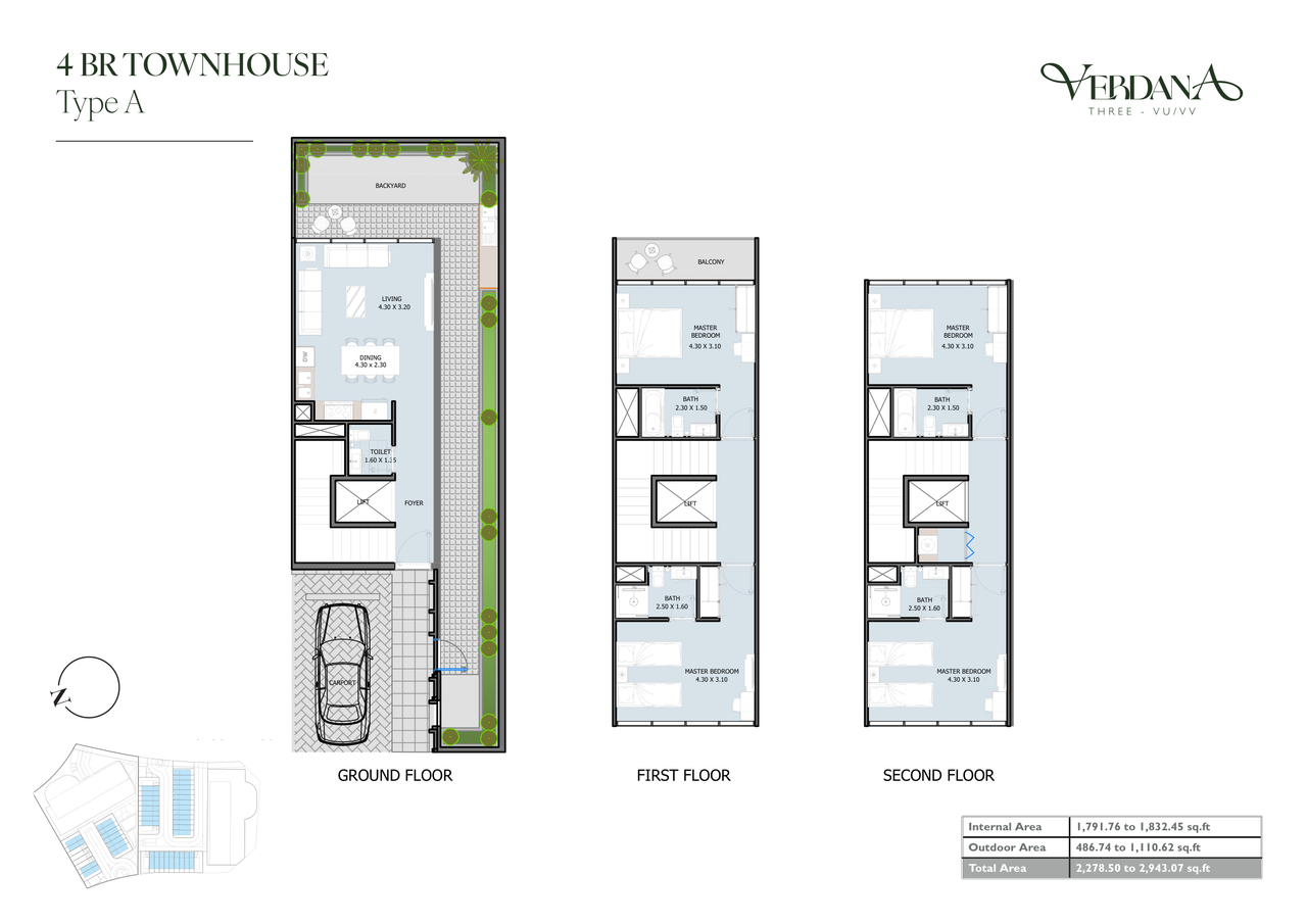 4BR Type A floor plan — Verdana Three